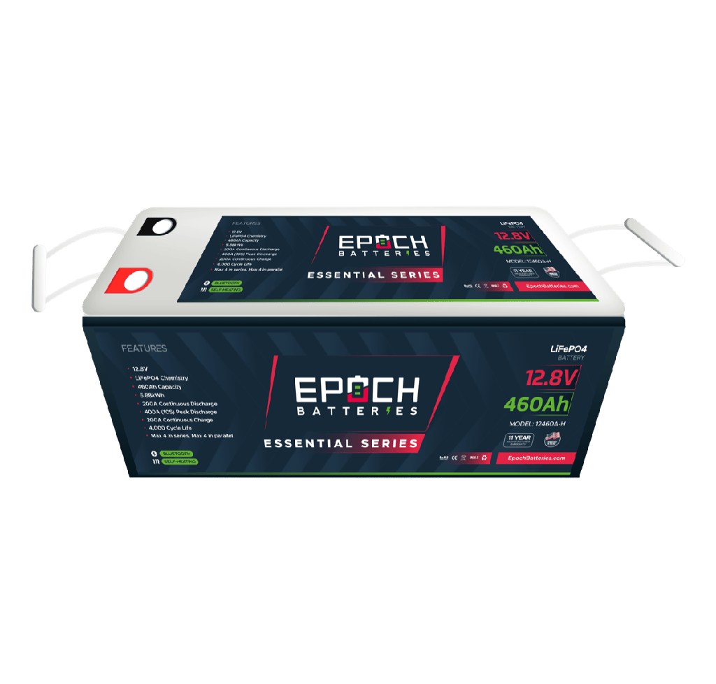 Epoch 12V 460Ah | Heated & Bluetooth | LiFePO4 Battery Essentials