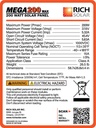 Rich Solar MEGA 200 Watt 24v Monocrystalline Solar Panel