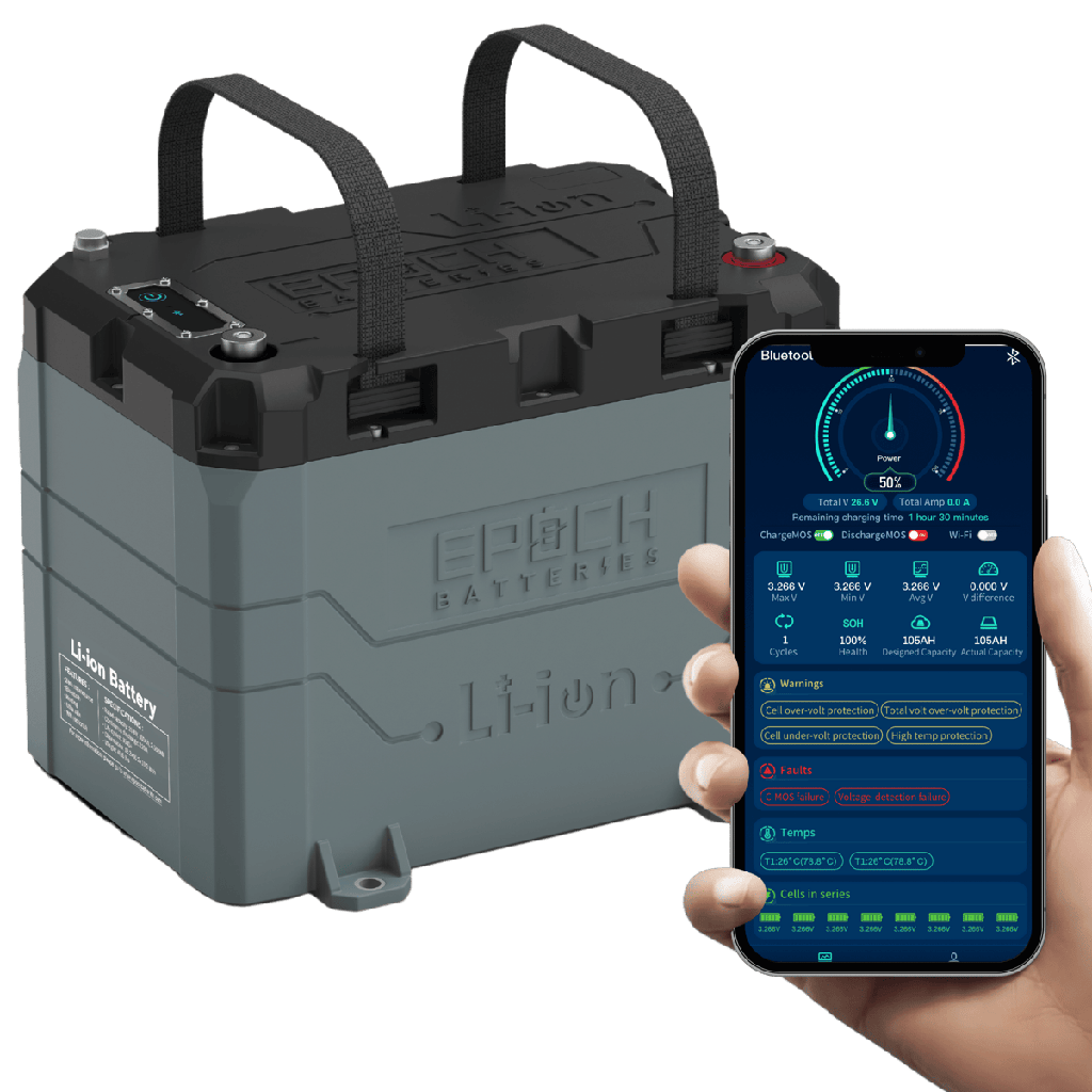 Epoch 24V 100Ah | Heated & Bluetooth | LiFePO4 Battery