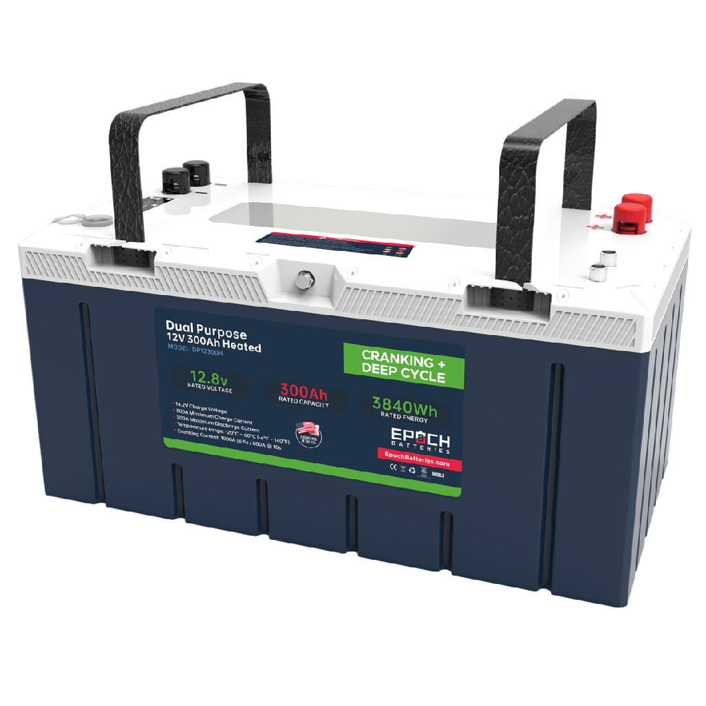 Epoch 12V 300Ah - Group 8D - Cranking & Deep Cycle Lithium Battery (Dual Purpose)