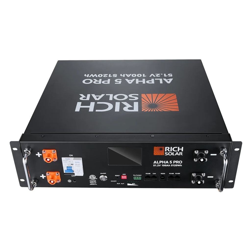 ALPHA 5 PRO  100Ah LiFePO4 48V Server Rack Lithium Battery  UL1973, UL9540A Certified