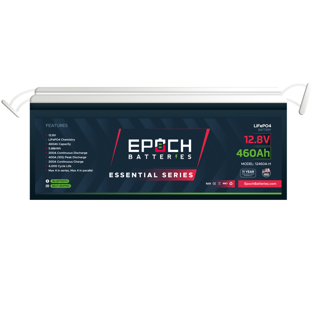 Epoch 12V 460Ah | Heated & Bluetooth | LiFePO4 Battery Essentials