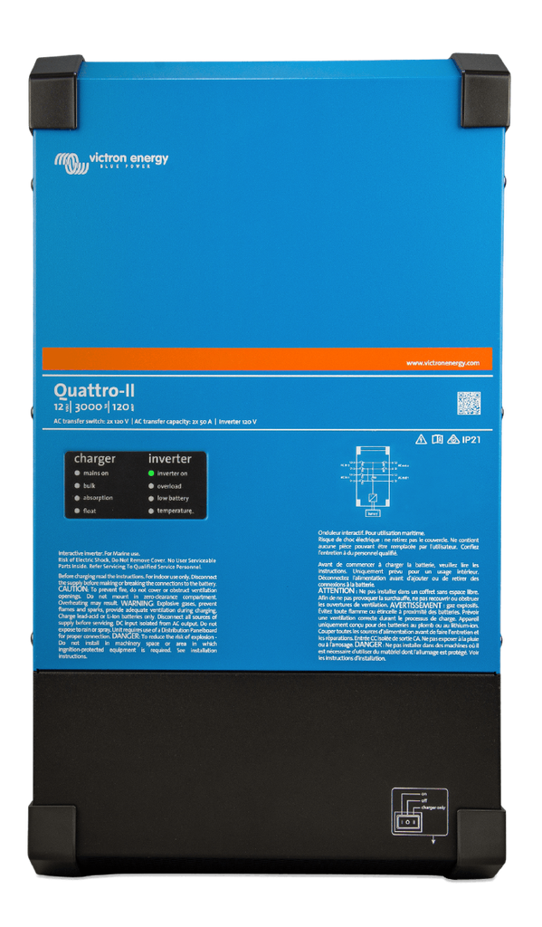 Victron Quattro-II 12V 3000VA 2 x 120V