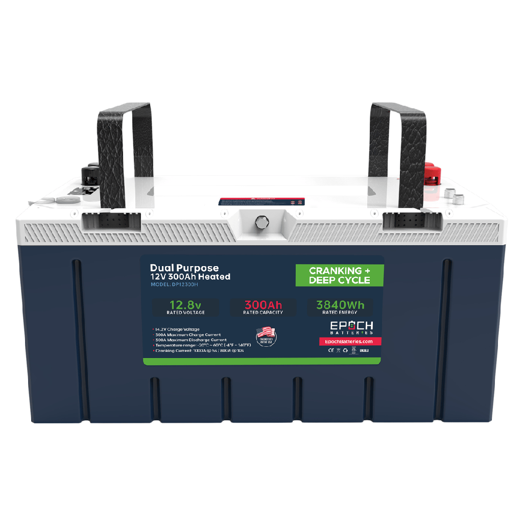 Epoch 12V 300Ah - Group 8D - Cranking & Deep Cycle Lithium Battery (Dual Purpose)
