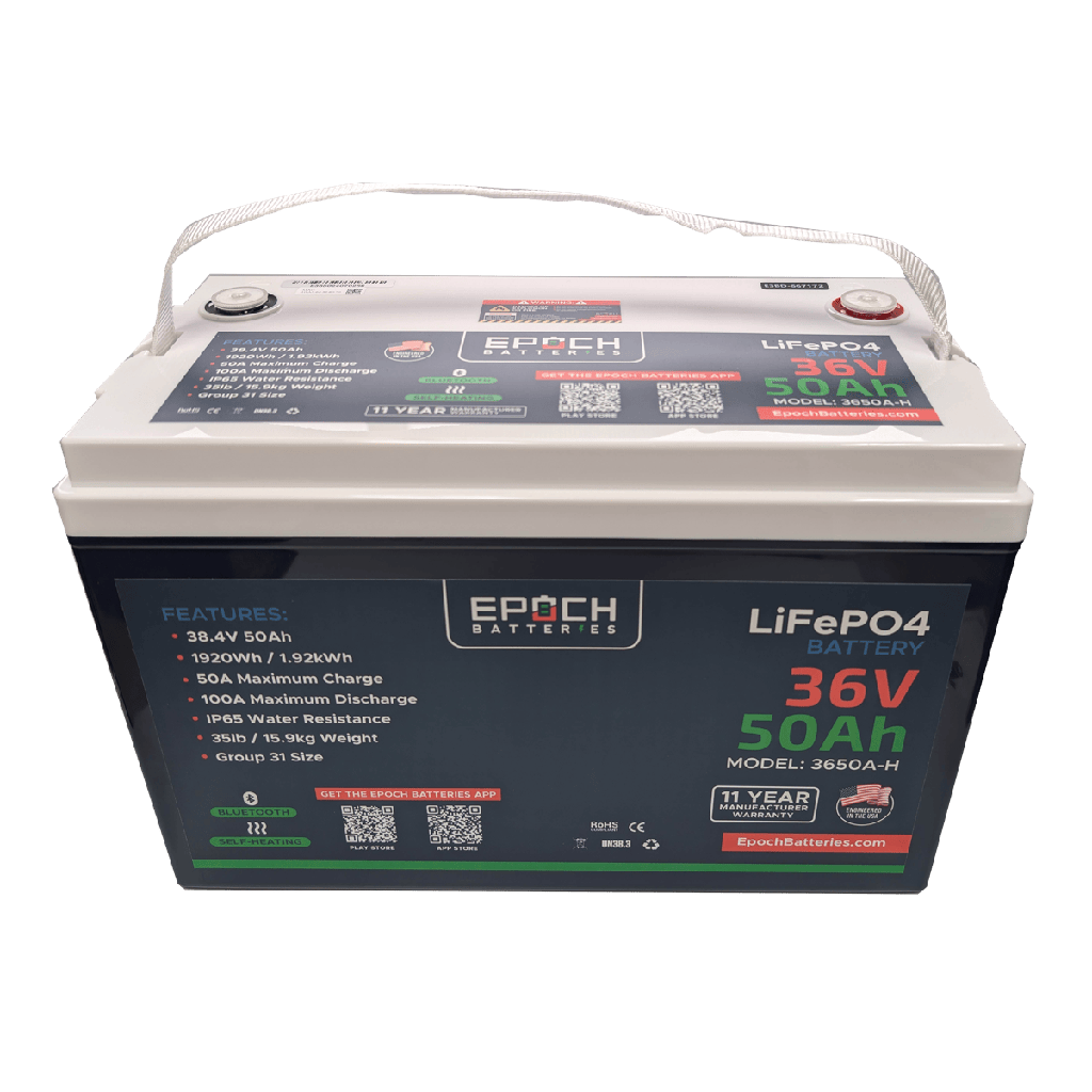 Epoch 36V 50Ah Essential Series - Bluetooth & Heated LiFePO4 Battery